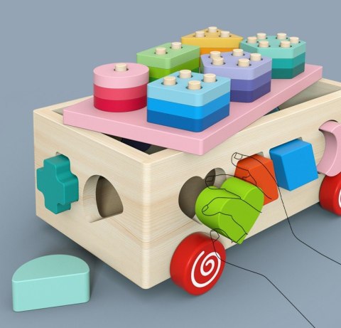DREWNIANY SORTER KLOCKI Z KÓŁKAMI JHTOY-550