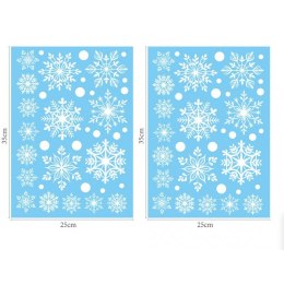 Świąteczne naklejki na okno 2 arkusze 35 x 25 cm NKD09