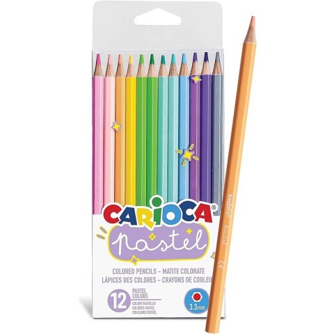Kredki ołówkowe Carioca Pastel 12 kolorów Kredki ołówkowe Carioca Pastel 12 kolorów