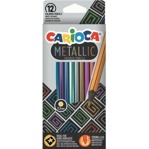 Kredki ołówkowe Carioca Metallic 12 kolorów Kredki ołówkowe Carioca Metallic 12 kolorów