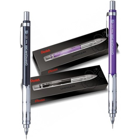 Ołówek automatyczny Pentel GraphGear 300 0.5mm czarny, CZARNY Ołówek automatyczny Pentel GraphGear 300 0.5mm czarny, CZARNY