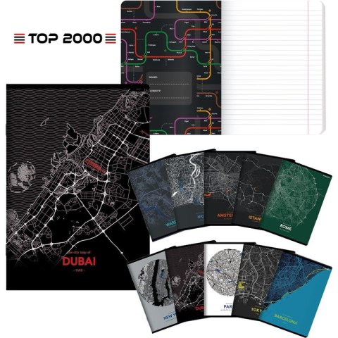 Zeszyt Top 2000 Monochrome Mapping A5/80k linia Zeszyt Top 2000 Monochrome Mapping A5/80k linia