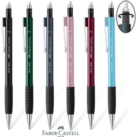 Ołówek automatyczny Faber-Castell Grip 1345 0.5mm, CZARNY Ołówek automatyczny Faber-Castell Grip 1345 0.5mm, CZARNY