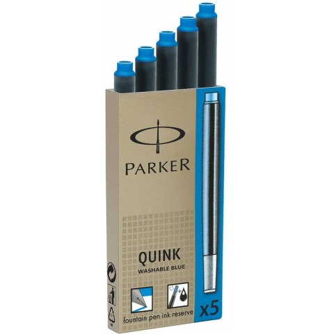 NABOJE ATRAMENTOWE PARKER QUINK ZMYWALNE NIEBIESKIE (5) NABOJE ATRAMENTOWE PARKER QUINK ZMYWALNE NIEBIESKIE (5)