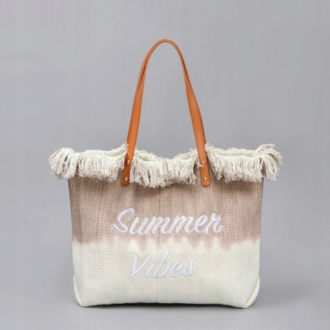 TORBA PLAŻOWA, wakacyjna BOHO Z frędzlami brązowa ombre, na zakupy TP14BR TORBA PLAŻOWA, wakacyjna BOHO Z frędzlami brązowa ombre, na zakupy TP14BR