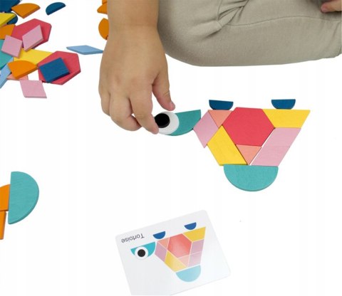 UKŁADANKA KLOCKI PUZZLE DREWNIANE MONTESSORI 180 el.