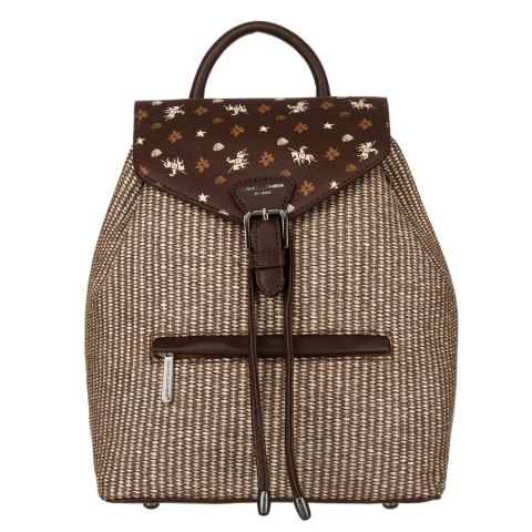 Elegancki plecak damski ze skóry ekologicznej - David Jones