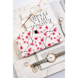 Duży portfel damski ze skóry ekologicznej w kwiatowy wzór - Peterson