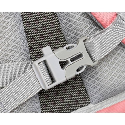 Różowy plecak szkolny z oddychającego poliestru - Peterson