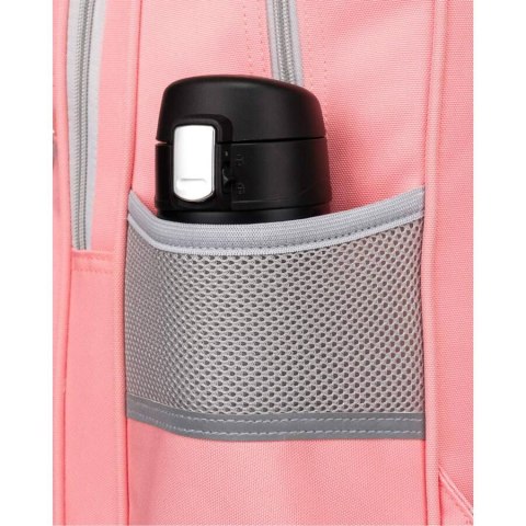 Różowy plecak szkolny z oddychającego poliestru - Peterson