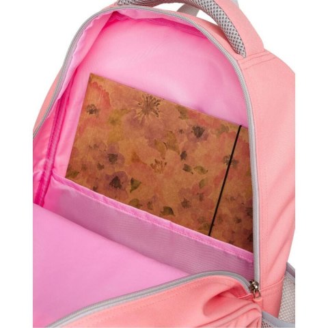 Różowy plecak szkolny z oddychającego poliestru - Peterson