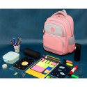 Różowy plecak szkolny z oddychającego poliestru - Peterson