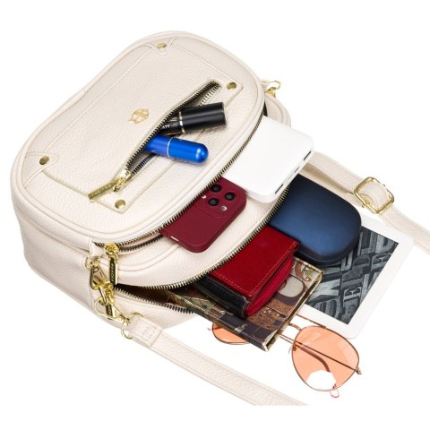 Zestaw torebka i saszetka z paskiem, elegancka nerka na ramię - Rovicky Zestaw torebka i saszetka z paskiem, elegancka nerka na ramię - Rovicky