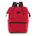 Miejski plecak damski w czerwonym kolorze z portem USB - Himawari