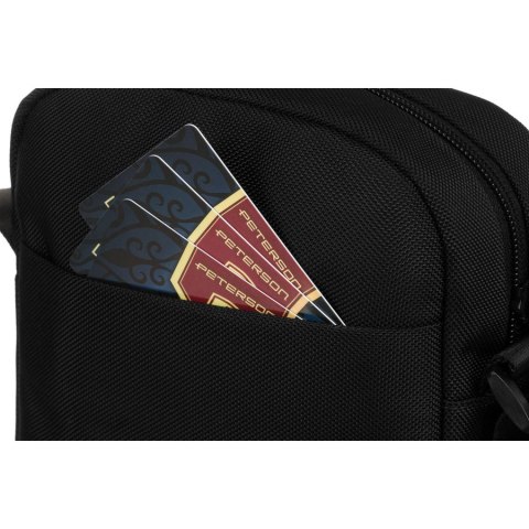 Czarna, mała listonoszka męska z cordury - Peterson