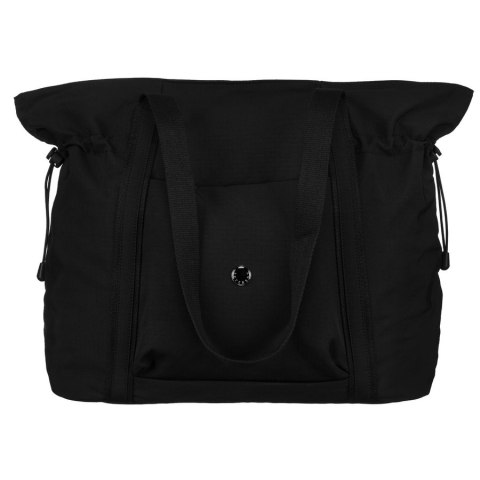 Czarna shopperka damska zawieszona na wygodnych uchwytach, zamykana na suwak - Peterson