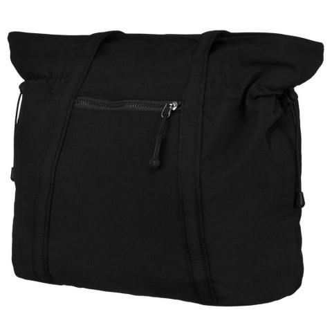 Czarna shopperka damska zawieszona na wygodnych uchwytach, zamykana na suwak - Peterson