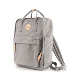 Praktyczny, miejski plecak damski w ciemnoszarym kolorze zawieszony na regulowanych szelkach - Himawari
