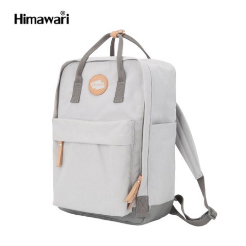 Szary, praktyczny plecak damski zamykany suwakiem - Himawari Szary, praktyczny plecak damski zamykany suwakiem - Himawari