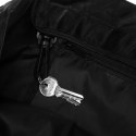 Shopper damski z poliestru w czarnym kolorze pokryty falistym wzorem - Rovicky Shopper damski z poliestru w czarnym kolorze pokryty falistym wzorem - Rovicky
