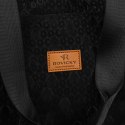 Torba materiałowa shopper w czarnym kolorze - Rovicky