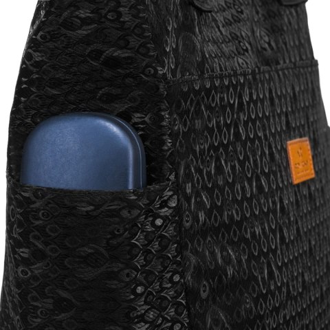 Torba materiałowa shopper w czarnym kolorze - Rovicky