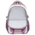 Miękki plecak szkolny z poliestru w białofioletowym kolorze, zawieszony na regulowanych szelkach - Peterson