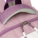 Miękki plecak szkolny z poliestru w białofioletowym kolorze, zawieszony na regulowanych szelkach - Peterson