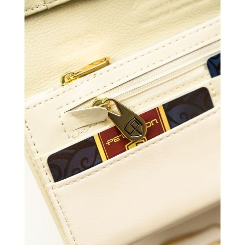 Portfel damski w kwiaty wykonany ze skóry naturalnej i ekologicznej - Peterson