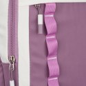 Miękki plecak szkolny z poliestru w białofioletowym kolorze, zawieszony na regulowanych szelkach - Peterson