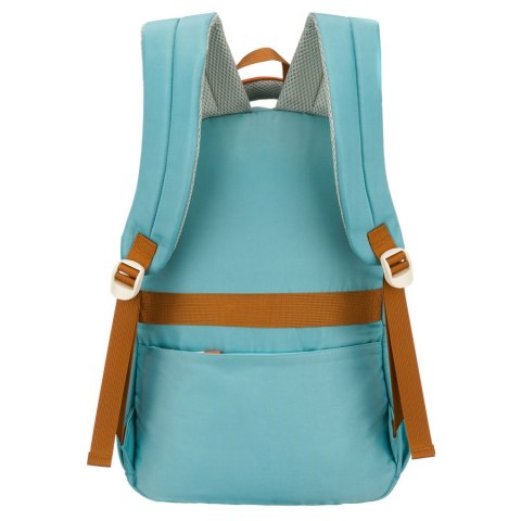 Niebiesko-pomarańczowy plecak szkolny z przegrodą na laptopa, odporny na wilgoć - Peterson