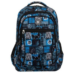 Szkolny plecak młodzieżowy z poliestru w gamingowy wzór - Peterson