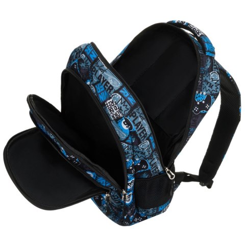 Szkolny plecak młodzieżowy z poliestru w gamingowy wzór - Peterson