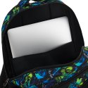 Szkolny plecak z poliestru pokryty wzorem w deskorolki - Peterson
