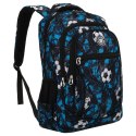 Szkolny tornister z poliestru pokryty wzorem w piłkę nożną - Peterson