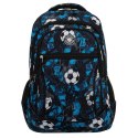 Szkolny tornister z poliestru pokryty wzorem w piłkę nożną - Peterson