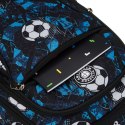Szkolny tornister z poliestru pokryty wzorem w piłkę nożną - Peterson