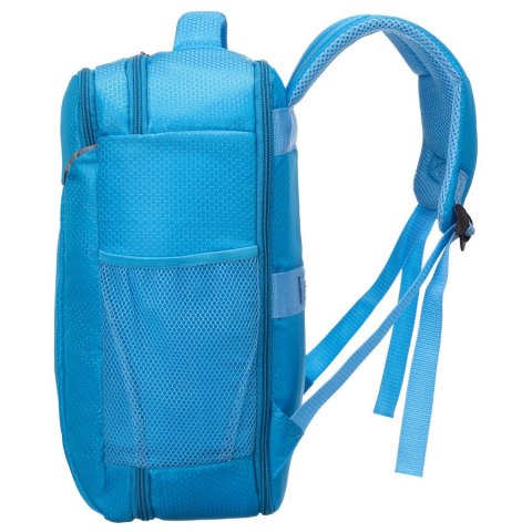 Podróżny plecak z poliestru w niebieskim kolorze wyposażony w oddychające szelki - Peterson