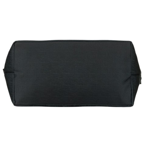 Szara shopperka damska zamykana suwakiem z kieszonką zewnętrzną - Rovicky