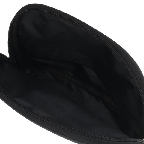 Czarna kosmetyczka z materiału syntetycznego, jednokomorowa i zamykana suwakiem - Peterson