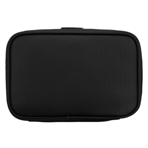 Czarna kosmetyczka z tkaniny syntetycznej z poręcznym uchwytem - Peterson