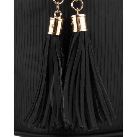 Czarna kosmetyczka z tkaniny syntetycznej z poręcznym uchwytem - Peterson