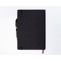 Czarny notes w twardej oprawie formacie B5 zadrukowany w linie - Peterson