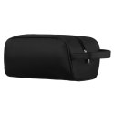 Kosmetyczka z tkaniny syntetycznej w czarnym kolorze, zamykana suwakiem - Peterson