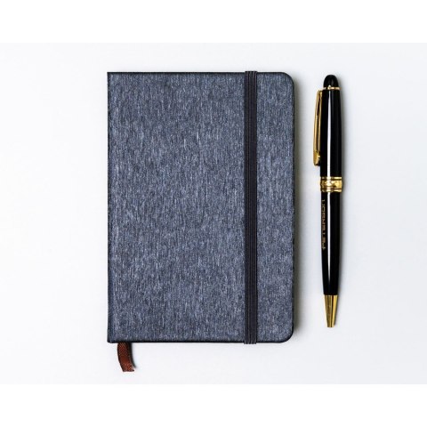 Notes w formacie A6 w szarym kolorze zadrukowany w kropki - Peterson