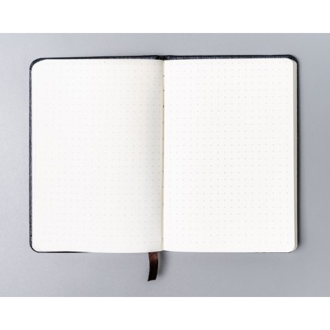 Notes w formacie A6 w szarym kolorze zadrukowany w kropki - Peterson