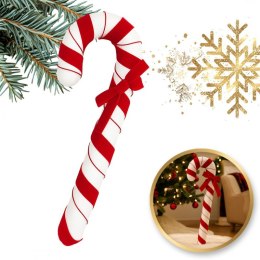 Bombka na choinkę 1 sztuka lizak czerwono-biały XXL 33cm BSN75