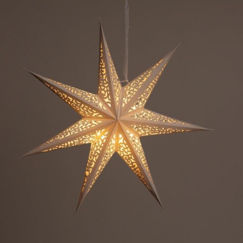 DUŻA GWIAZDA PAPIEROWA ŚWIĄTECZNA AŻUROWA biała 60 cm WITRAŻ 3D WG12